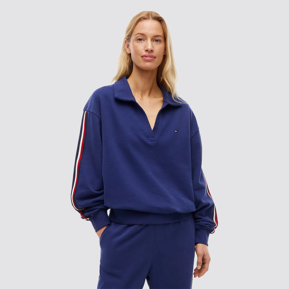 Felpa rugby donna tommy hilfiger oversize