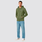 Felpa uomo cappuccio zip intera icons stile casual