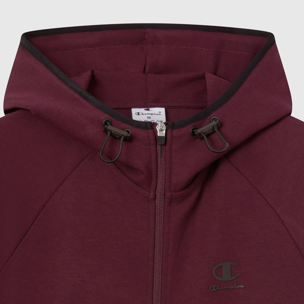Felpa uomo full zip e cappuccio in c-tech