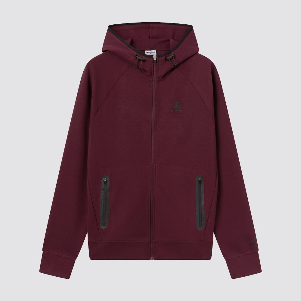 Felpa uomo full zip e cappuccio in c-tech