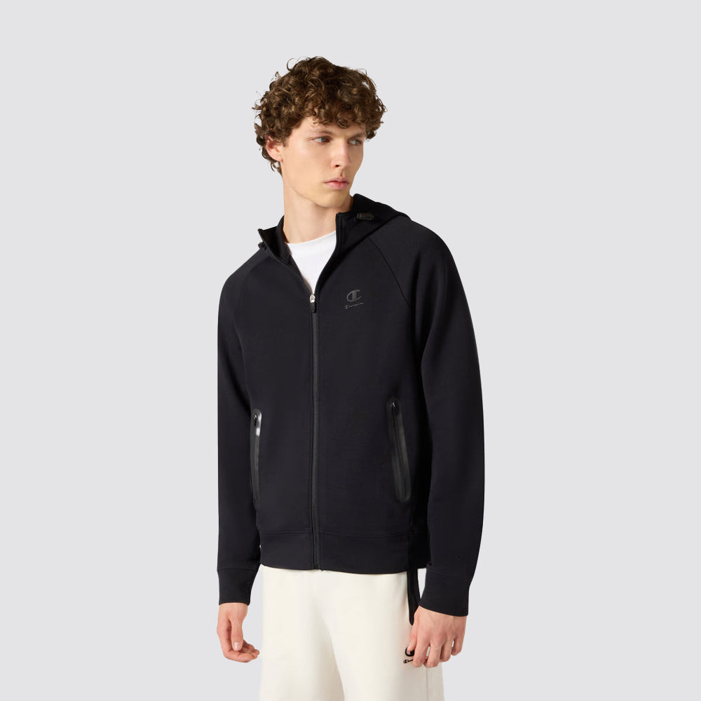 Felpa uomo champion full zip c-tech con cappuccio