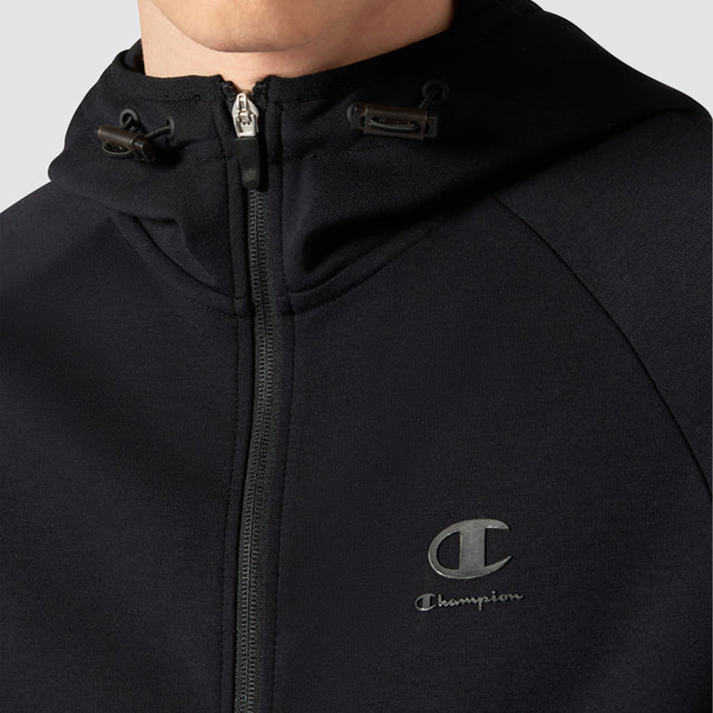 Felpa uomo champion full zip c-tech con cappuccio