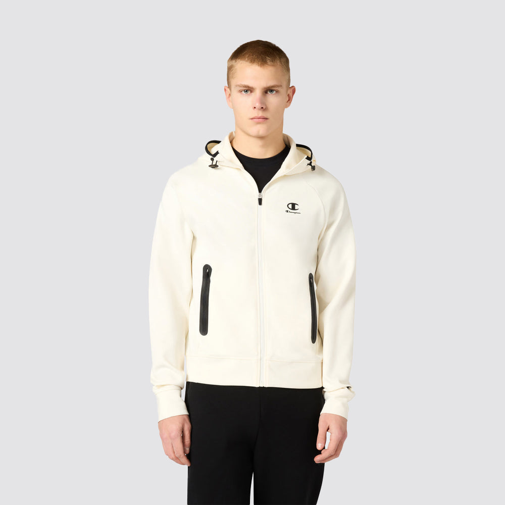 Felpa uomo champion full zip c-tech con cappuccio