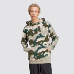 Felpa uomo con cappuccio camouflage