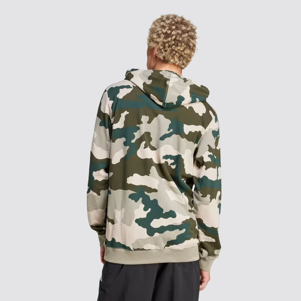 Felpa uomo con cappuccio camouflage