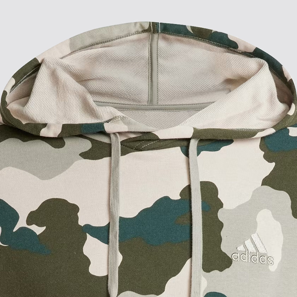 Felpa uomo con cappuccio camouflage
