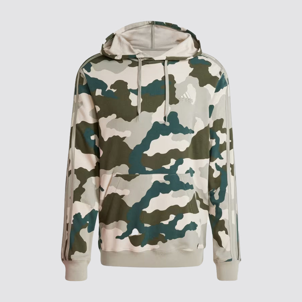 Felpa uomo con cappuccio camouflage