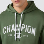 Felpa uomo con cappuccio champion logo 1919