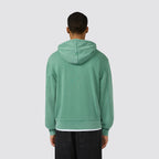 Felpa uomo con cappuccio full zip logo ricamato