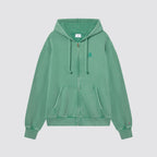 Felpa uomo con cappuccio full zip logo ricamato