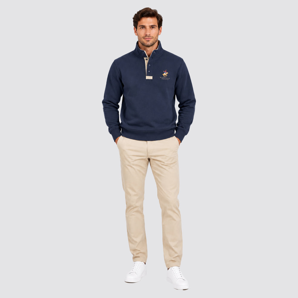 Felpa uomo con collo alto beverly hills polo club