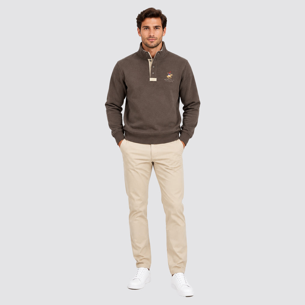 Felpa uomo con collo alto beverly hills polo club