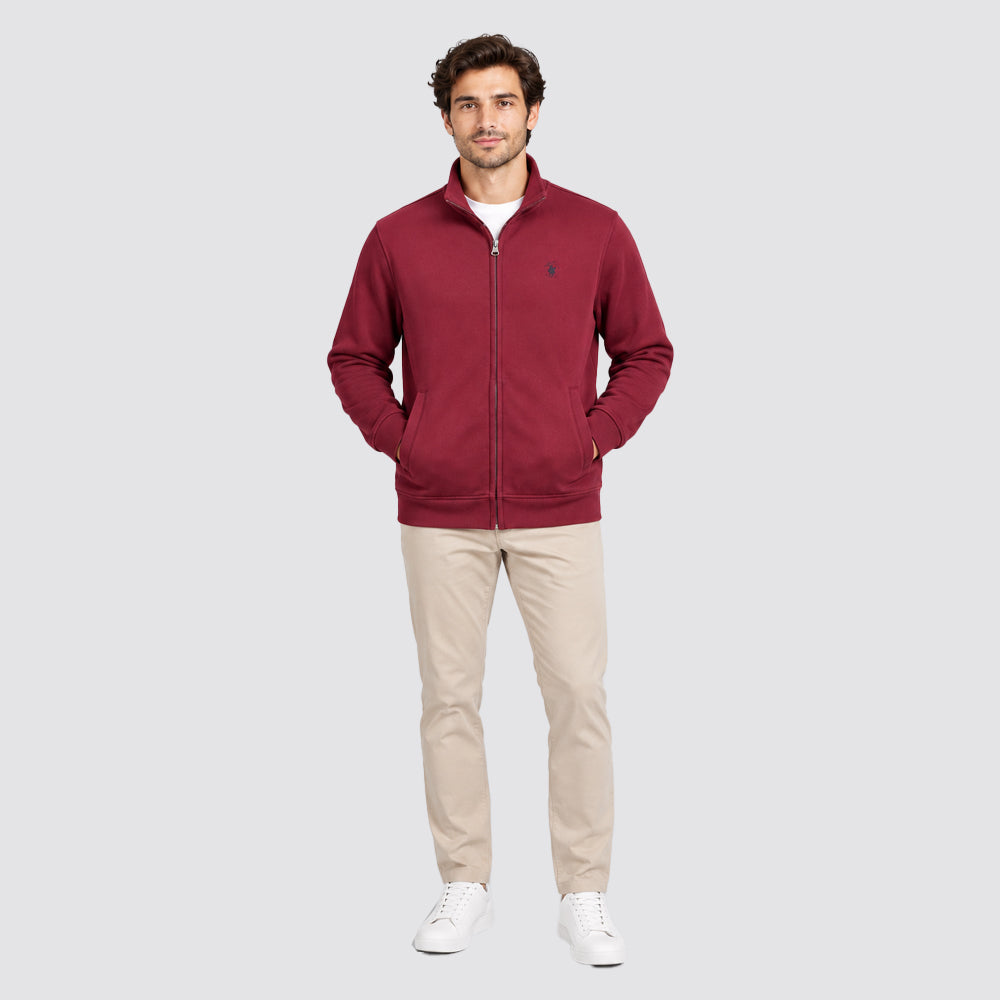 Felpa uomo con zip e collo alto beverly hills polo club
