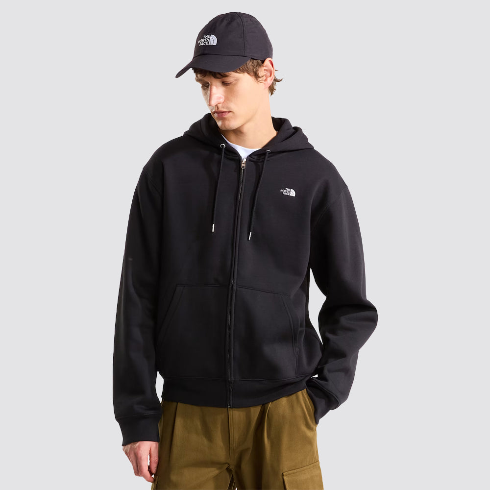 Felpa uomo the north face simple dome full zip nera