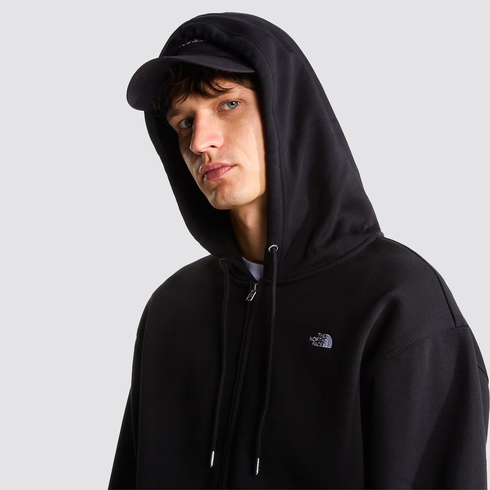 Felpa uomo the north face simple dome full zip nera