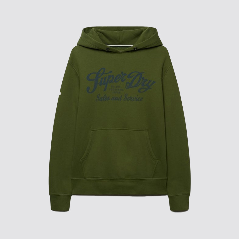 Felpa vintage script superdry uomo con cappuccio