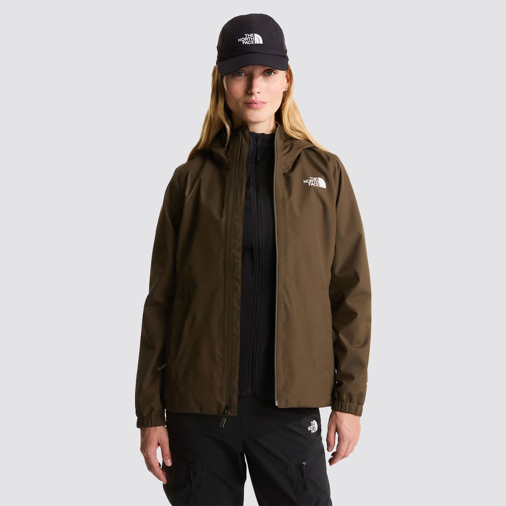 Giacca impermeabile donna the north face quest verde