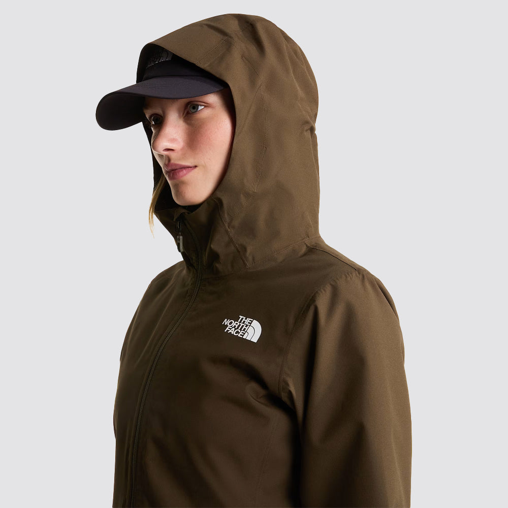 Giacca impermeabile donna the north face quest verde