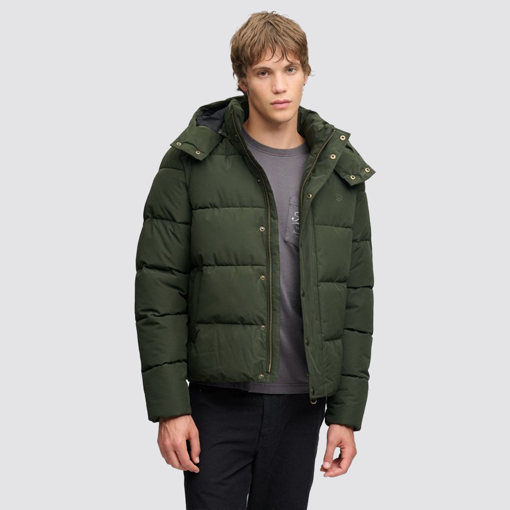 Giacca piumino premium superdry uomo con cappuccio