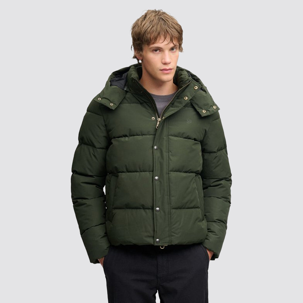 Giacca piumino premium superdry uomo con cappuccio