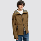 Giacca trekker softshell superdry uomo con cappuccio