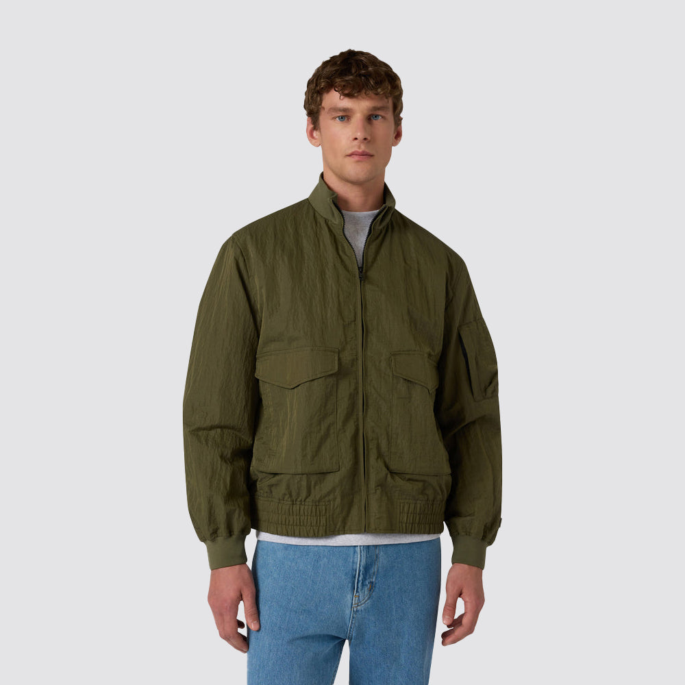 Giacca uomo full zip in nylon