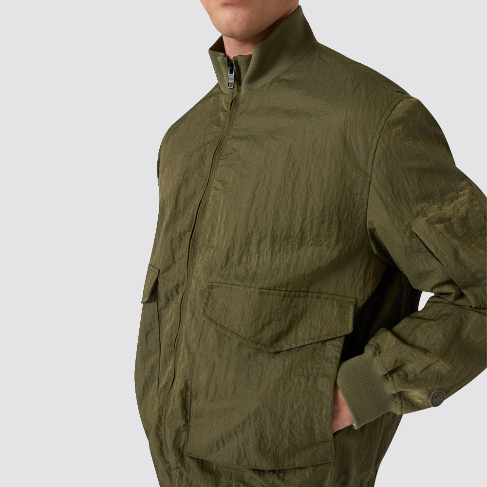 Giacca uomo full zip in nylon