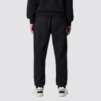 Joggers uomo con polsini a coste e logo grande