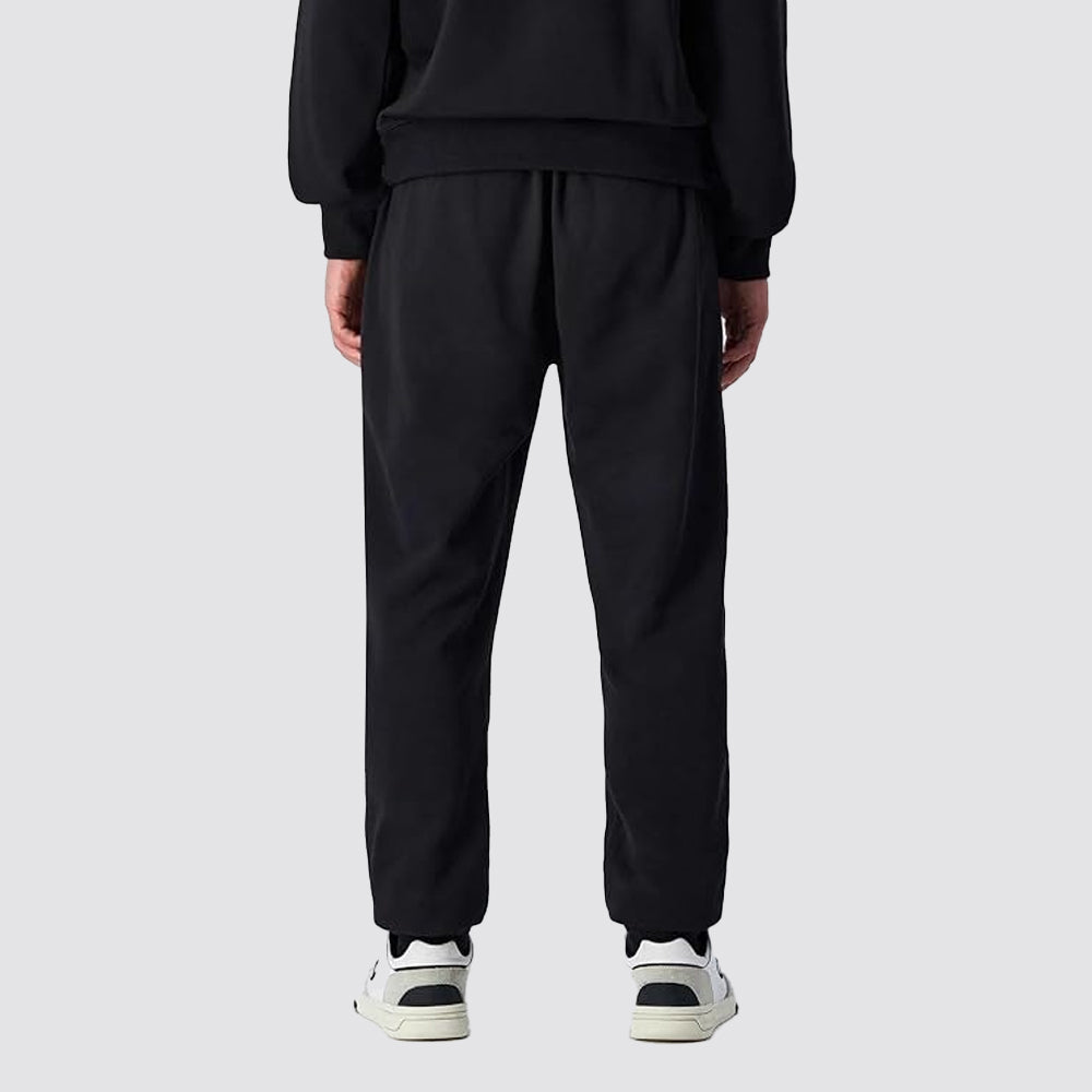 Joggers uomo con polsini a coste e logo grande