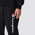 Joggers uomo con polsini a coste e logo grande