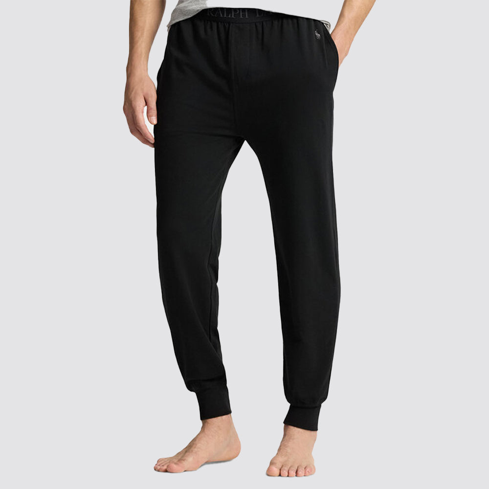 Joggers uomo polsini elastici logo ricamato