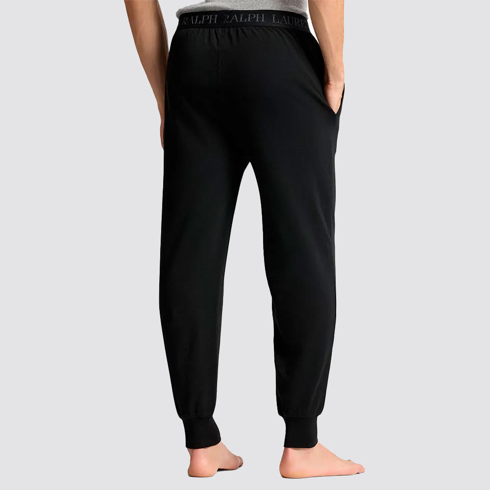 Joggers uomo polsini elastici logo ricamato