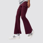 Leggings donna cargo flare con tasche laterali
