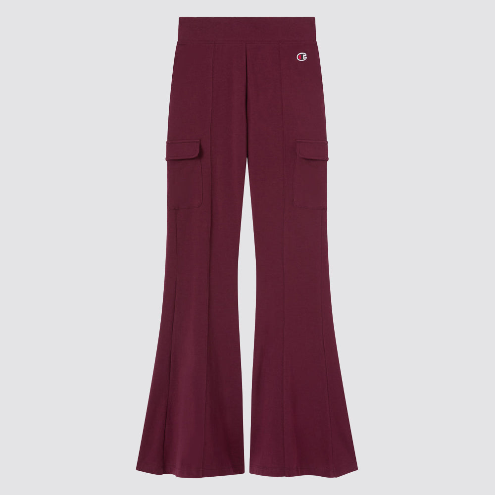 Leggings donna cargo flare con tasche laterali