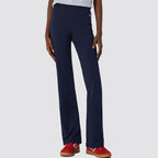 Leggings donna flare vita alta con coulisse