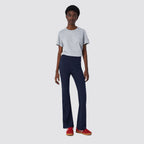 Leggings donna flare vita alta con coulisse
