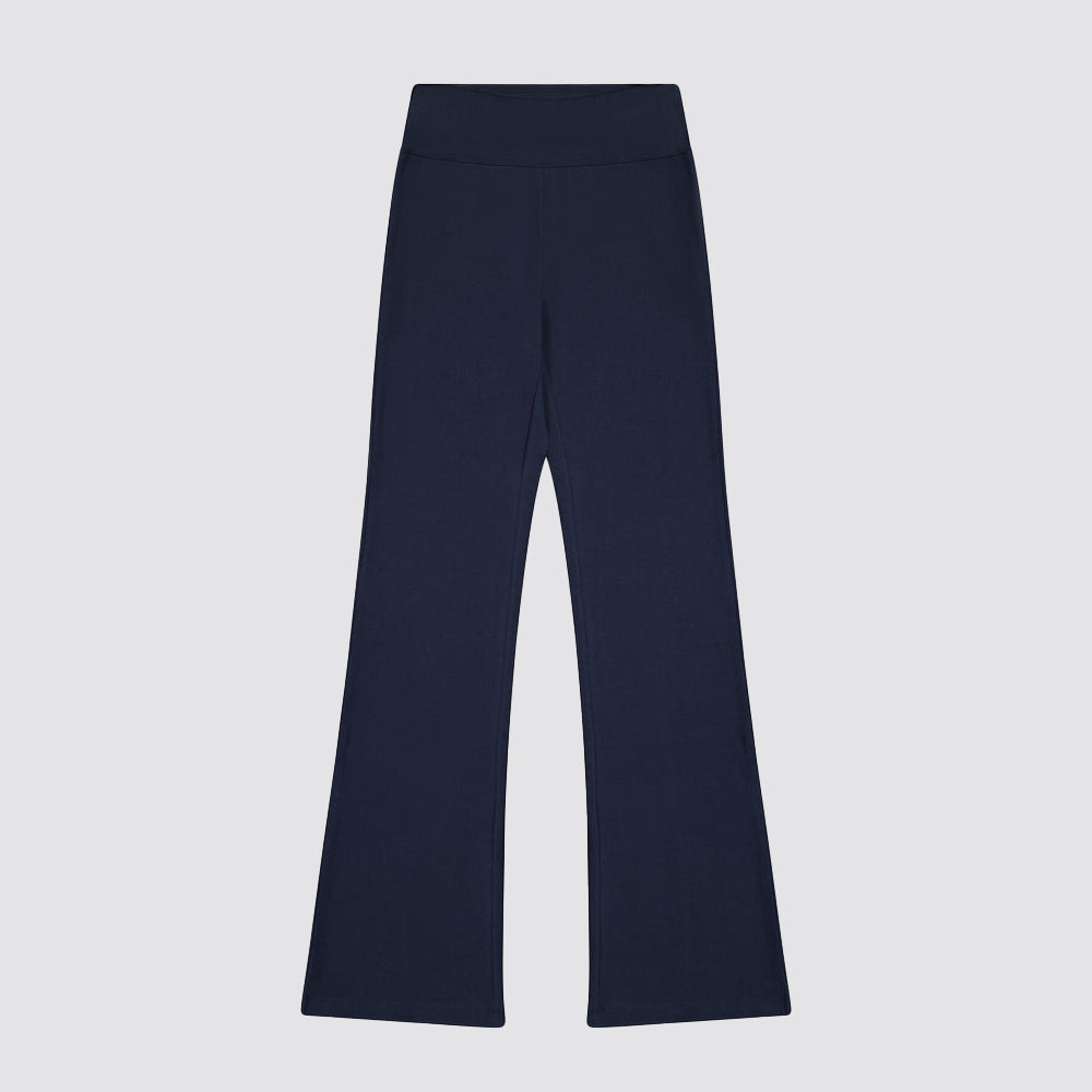 Leggings donna flare vita alta con coulisse