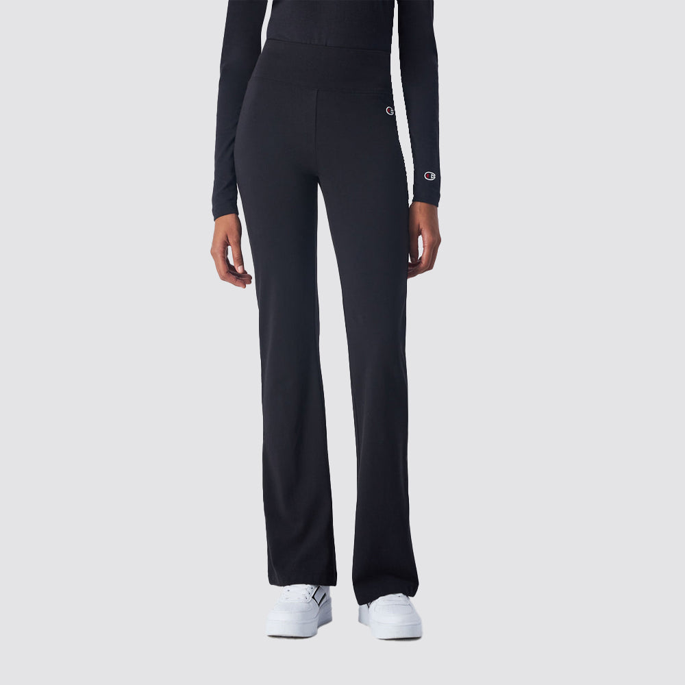 Leggings donna flare vita alta con coulisse