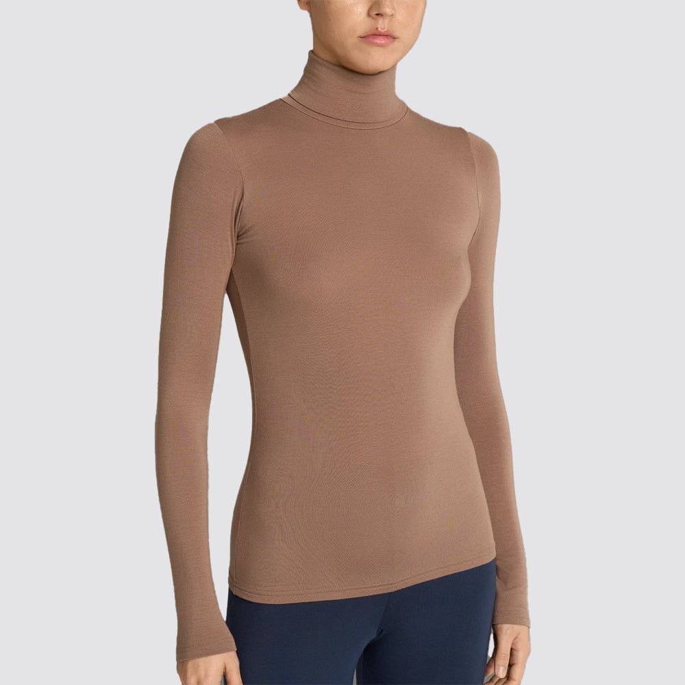 Maglia dolcevita donna ragno in viscosa stretch invernale