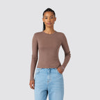 Maglia donna champion a costine manica lunga