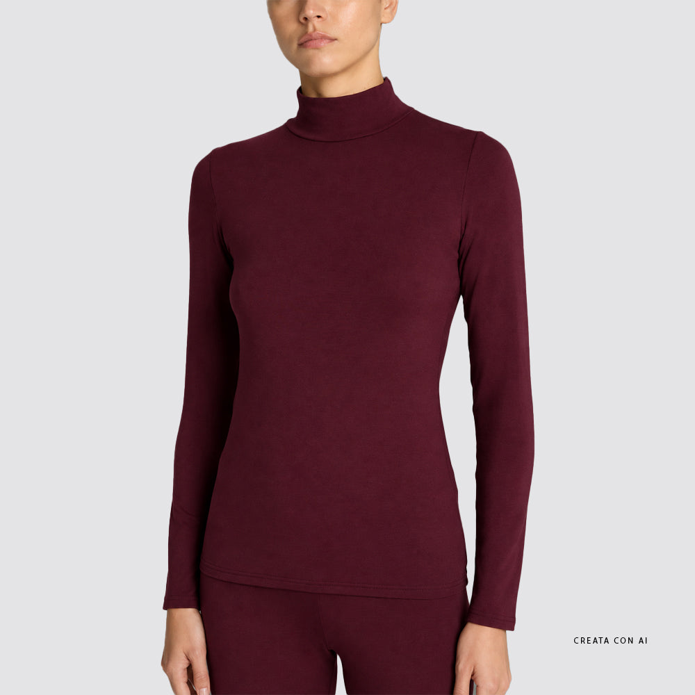 Maglia lupetto donna ragno in viscosa stretch invernale