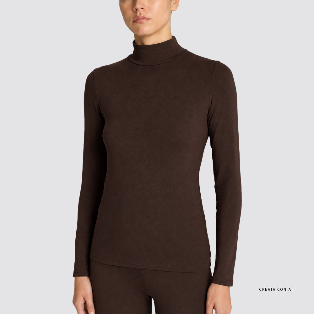 Maglia lupetto donna ragno in viscosa stretch invernale