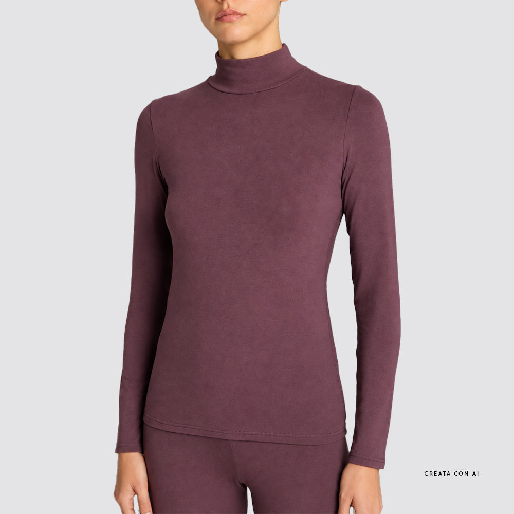 Maglia lupetto donna ragno in viscosa stretch invernale