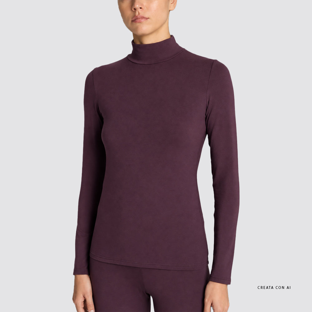 Maglia lupetto donna ragno in viscosa stretch invernale