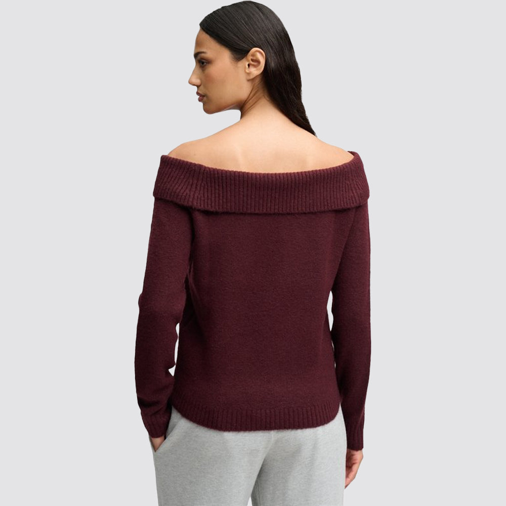 Maglione bardot superdry donna in misto lana