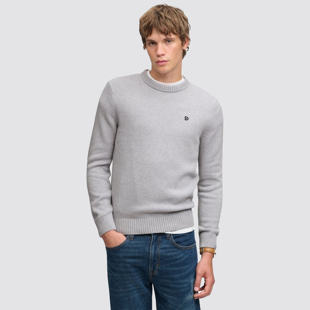 Maglione girocollo preppy superdry uomo in cotone