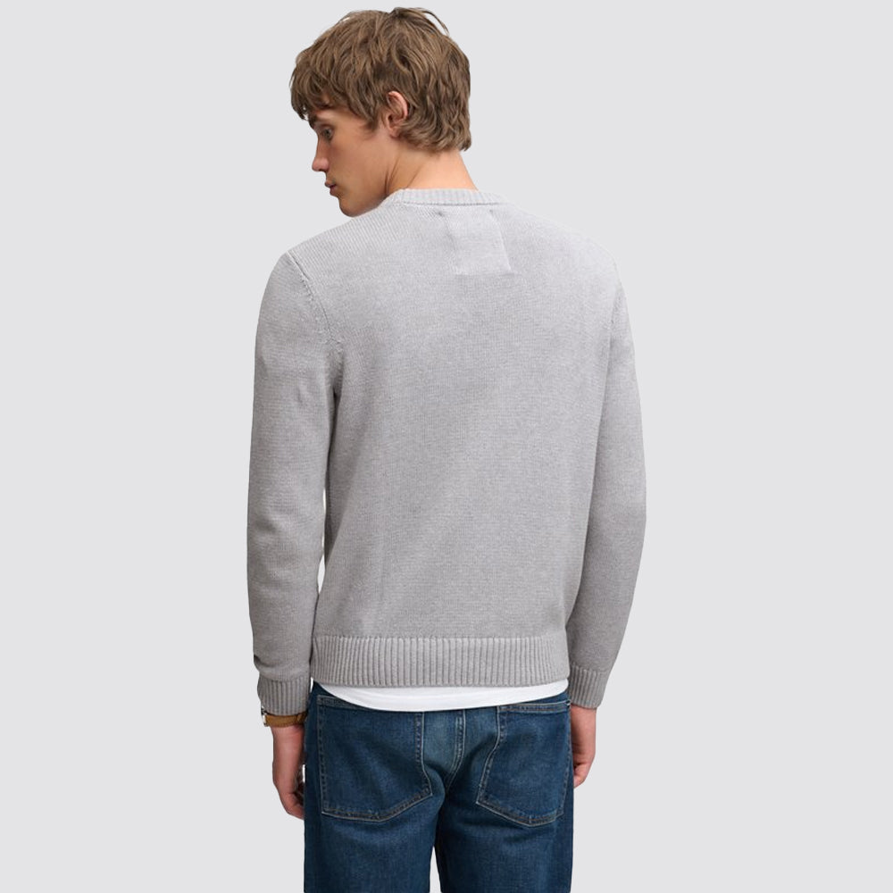 Maglione girocollo preppy superdry uomo in cotone
