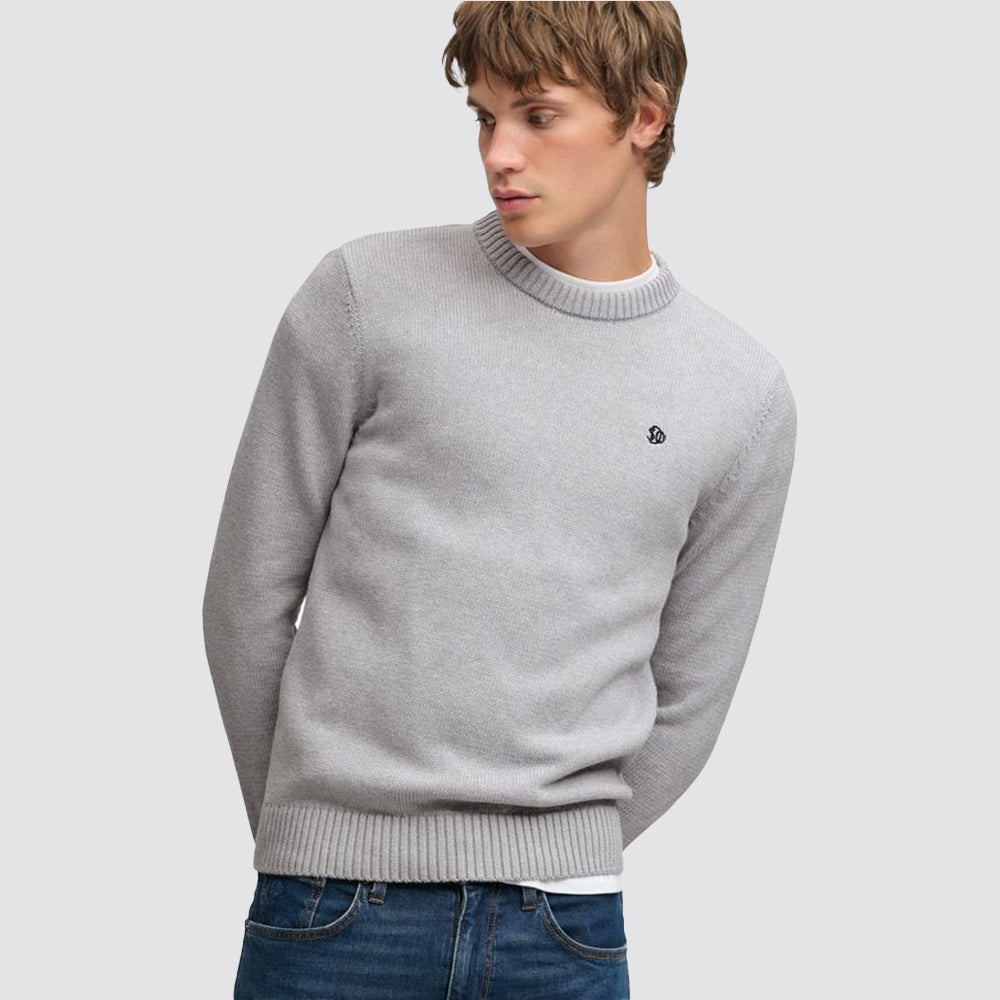 Maglione girocollo preppy superdry uomo in cotone