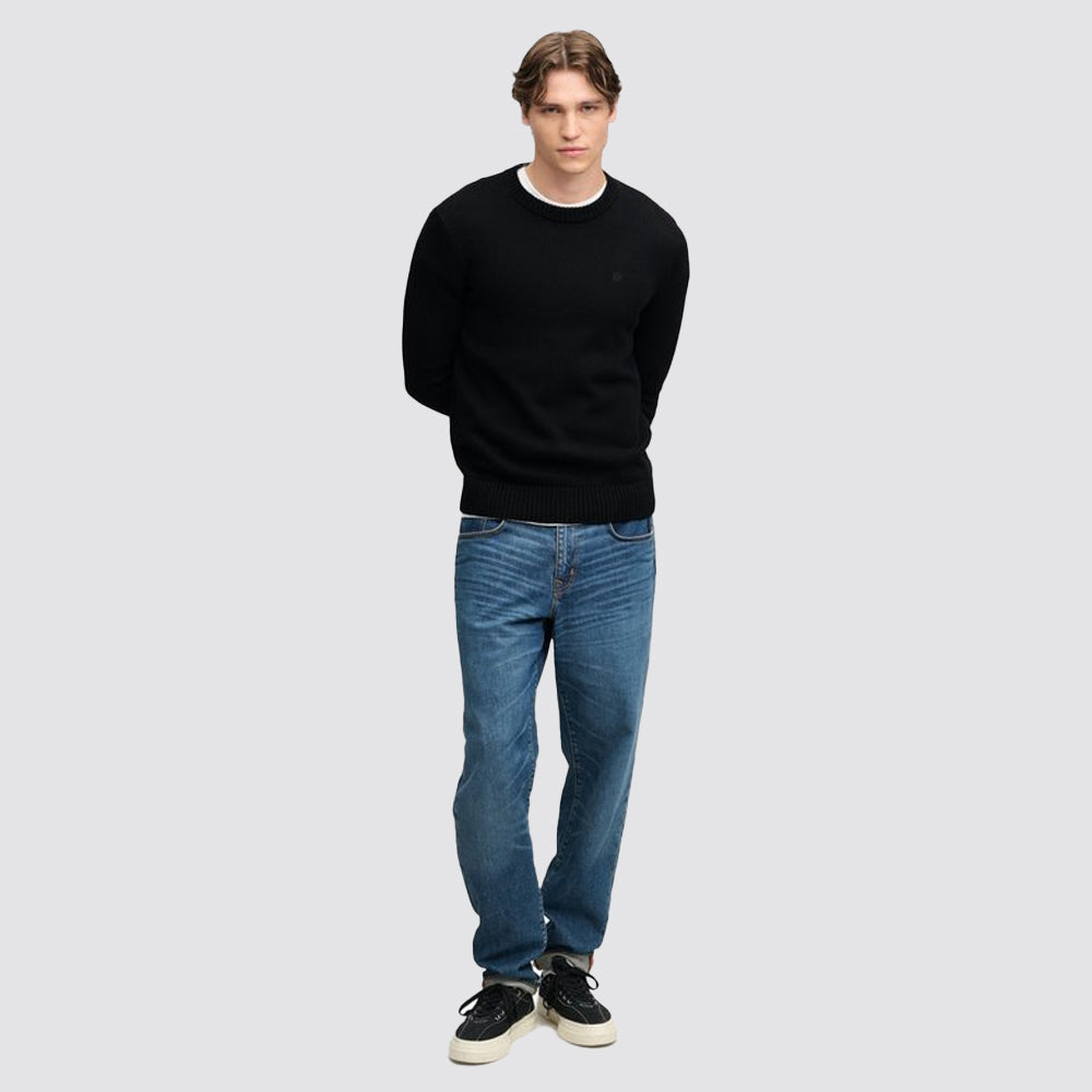 Maglione girocollo preppy superdry uomo in cotone