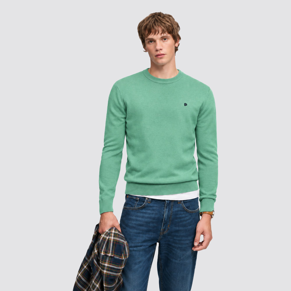 Maglione preppy essential superdry uomo in cotone bio